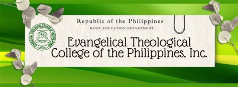 www.ectpl.6|Evangelical Theological College of the Philippines .